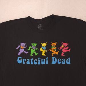 Grateful Dead Band Crew Neck Short Sleeve Graphic T Shirt Mens Size M Black